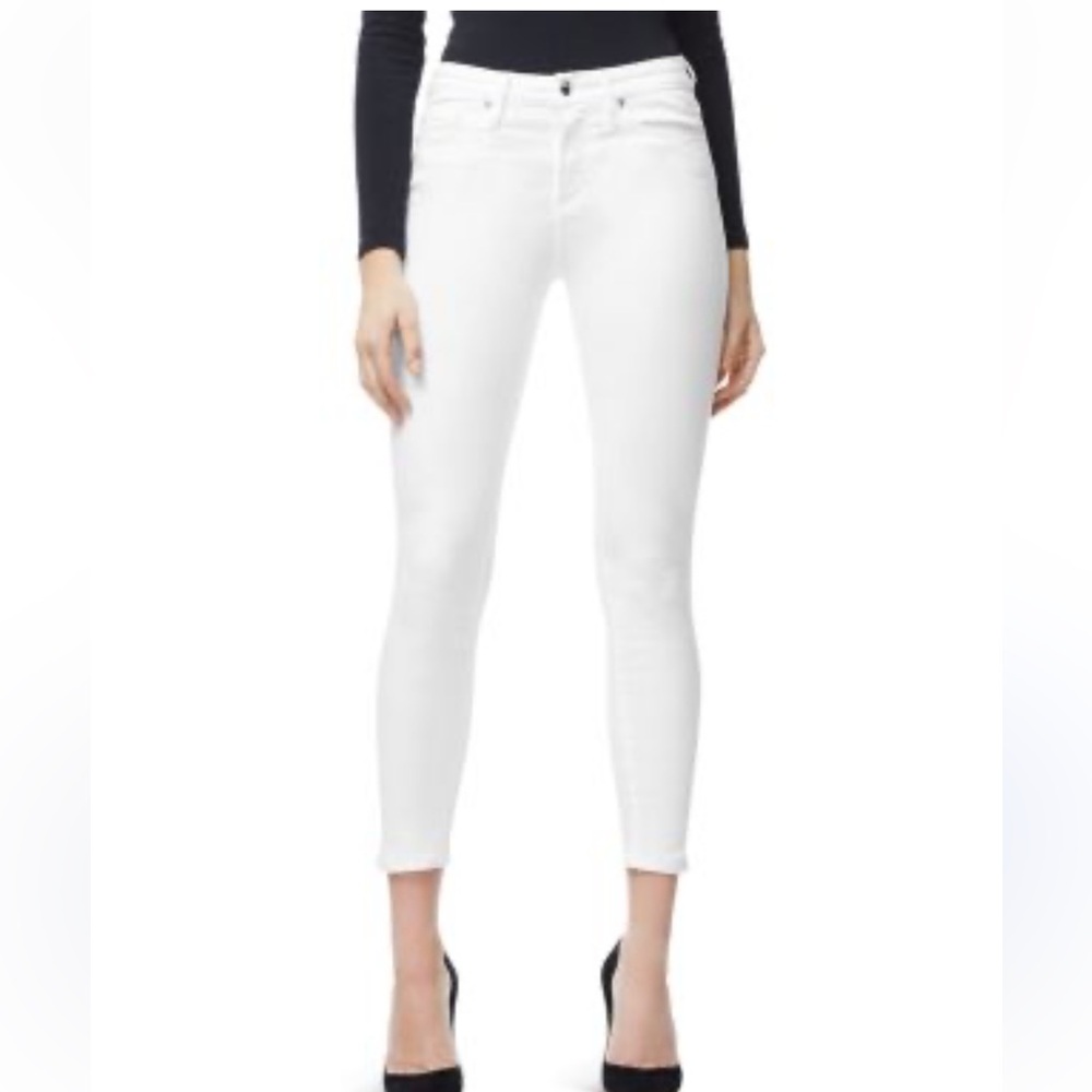 Good American Good Legs Crop Jeans in White001
